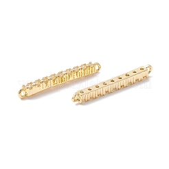 Rack-Plattierung Messing Micro Pave Kubisch Zirkonia Connestor Charms&nbsp;KK-D073-03G-01-NR