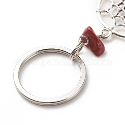 Portachiavi con diaspro rosso naturale&nbsp;KEYC-JKC00346-01