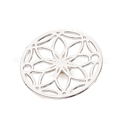 Ciondoli con connettore a forma di fiore cavo in ottone e plastica ABS&nbsp;PALLOY-JF04788