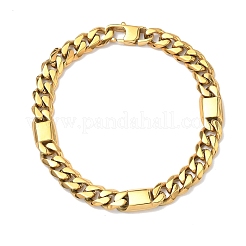 304 Edelstahl Cuban Link Kettenarmbänder für Damen&nbsp;BJEW-G779-04A-G