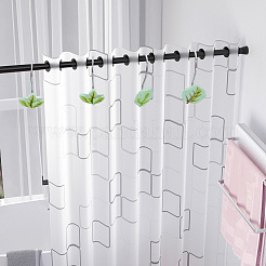 12 crochet de rideau de douche en résine en forme de feuille&nbsp;AJEW-SP0006-01A