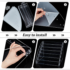 Espositori per organizer per cosmetici in acrilico trasparente assemblati a 7 livello&nbsp;ODIS-WH0030-35