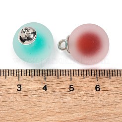 Pendentifs ronds en résine givrée&nbsp;RESI-U002-09