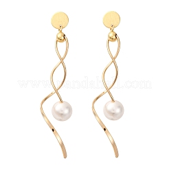 Boucles d'oreilles à pampilles rondes en laiton&nbsp;KK-P325-49G