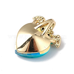 Pendenti in vero ottone placcato in oro 18k placcato in cremagliera con micro pavé di zirconi cubici trasparenti&nbsp;KK-C015-10G