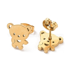 Pendientes de botón de acero inoxidable 304&nbsp;EJEW-B022-02G