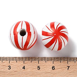 Perles européennes en bois imprimées&nbsp;WOOD-Z002-13D
