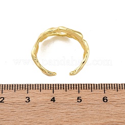 Strukturierte Manschettenfingerringe aus Messing für Damen&nbsp;RJEW-G337-29G