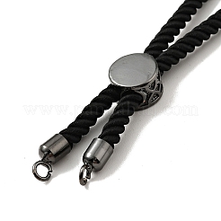 Pulseras deslizantes de cuerda de Milán retorcidas a medio terminar&nbsp;LS-FIND-G032-01B-06