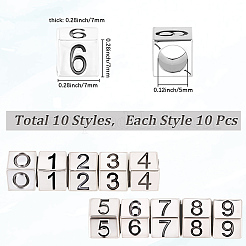 100 stücke 10 stile legierung europäischen perlen&nbsp;FIND-SC0020-68