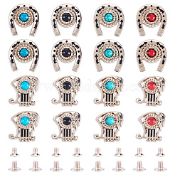 8 Stile Legierung dekorative Nieten&nbsp;BUTT-TA0001-19