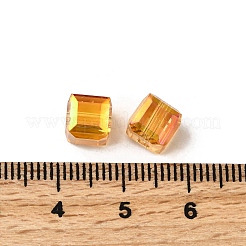 Perles en verre galvanisée&nbsp;EGLA-G040-01A-HP01