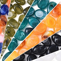 20 Stück ovale Acrylperlen in Edelstein-Imitation&nbsp;OACR-YW0002-48