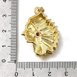Pendentifs avec zircon cubiques à micro-pavés en laiton&nbsp;KK-C090-46G