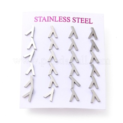 Anlaufgeschützte Ohrstecker aus 304 Edelstahl mit griechischem Alphabet&nbsp;STAS-D007-07P-11