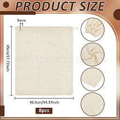 Borse con coulisse in rete di cotone&nbsp;ABAG-WH0063-133A