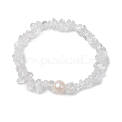 Stretch-Armbänder aus natürlichen Quarzkristallsplittern für Frauen&nbsp;BJEW-JB11343-06