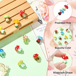 10pcs 10 Farben handgemachte Bunte Malerei-Perlen&nbsp;LAMP-CJ0002-81
