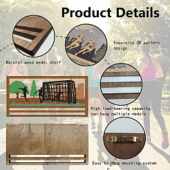 Porta medallas de madera&nbsp;AJEW-WH20030-007