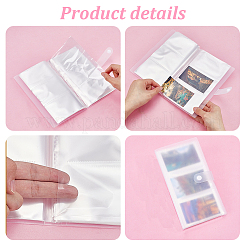 Álbumes de plástico para guardar tarjetas fotográficas de 3 pulgada con dos bolsillos y botón a presión&nbsp;AJEW-WH0752-817A