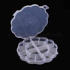 Scatola portaoggetti in plastica trasparente a forma di girasole&nbsp;CON-YWC0003-01