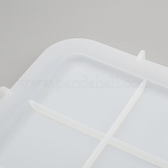Rechteck mit Mustergriff Essteller Silikonformen&nbsp;DIY-L021-57
