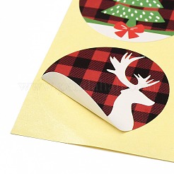 48 Stück Weihnachtsthema runde Punktpapier-Bildaufkleber für DIY-Scrapbooking&nbsp;STIC-E003-01