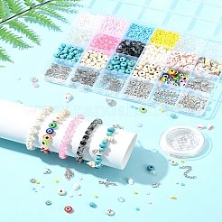 DIY-Sets zur Herstellung von Armreifen aus Sommerglas&nbsp;DIY-FS0007-91