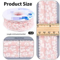 Polyester avec ruban imitation perle en plastique&nbsp;OCOR-WH20006-95E