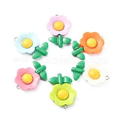 30pcs 6 couleurs pendentifs en résine opaque&nbsp;RESI-CJ0003-08
