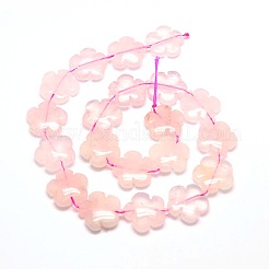 Natürlichen Rosenquarz Blumen Perlen Stränge&nbsp;G-L241A-05