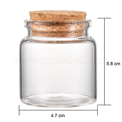 Bottiglia di vetro vaso di vetro per contenitori di perline&nbsp;X-CON-E008-58x47mm