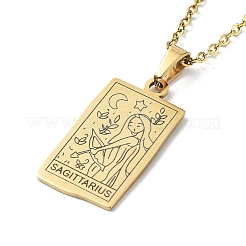 Rettangolo con collane pendenti di dodici costellazioni&nbsp;NJEW-D069-01G-09