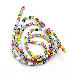 Handgemachte Millefiori-Glasperlen Stränge&nbsp;LAMP-J032-4x4mm-M