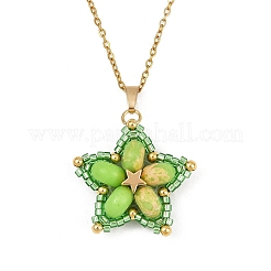 Collane con ciondolo a forma di stella&nbsp;NJEW-MZ00114-04