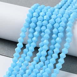Opaque couleur unie imitation jade perles de verre brins&nbsp;GLAA-F029-P4mm-12
