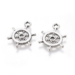 Stile tibetano ciondoli in lega di timone&nbsp;X-TIBEP-16625-AS-RS