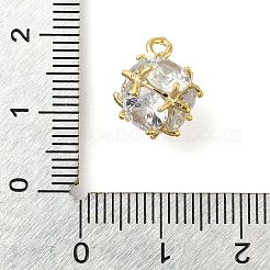 Pendenti in ottone placcato con zirconi cubici&nbsp;KK-S396-14