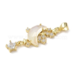 Pendentifs avec zircon cubiques à micro-pavés en laiton&nbsp;KK-L239-043G