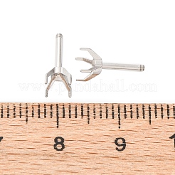 Componenti per orecchini a bottone in acciaio inossidabile 304&nbsp;STAS-B091-02B-05P