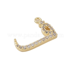 Ciondoli in ottone con placcatura a cremagliera con micro pavé di zirconi chiari&nbsp;KK-A224-03F-G