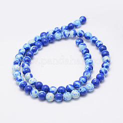 Natürlich ozean weiße Jade Perlen Stränge&nbsp;G-E346-8mm-04
