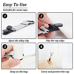 6 clip per cappello in lega bicolore per viaggio&nbsp;FIND-GO0001-18
