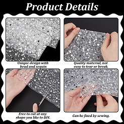 1 Yard Pailletten Polyester Netzstoff&nbsp;DIY-FG0008-23A