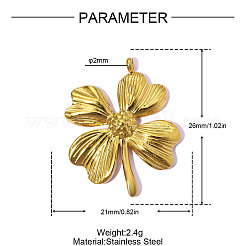 Anhänger aus Edelstahl 304&nbsp;STAS-OY015-44G