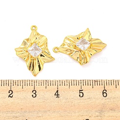 Anhänger aus Zirkonia aus Messing&nbsp;KK-M286-12G