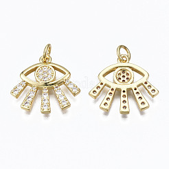 Pendentifs en laiton zircon cubique transparent&nbsp;ZIRC-N039-141-NF
