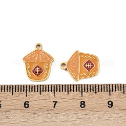 304 Edelstahl-Emaille-Anhänger&nbsp;STAS-C137-05B-G