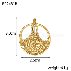 Pendentifs en acier inoxydable 304&nbsp;STAS-OY006-04G