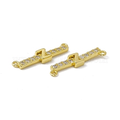 Placage en rack laiton micro pavé clair zircone cubique connecteur breloques&nbsp;KK-C007-37G-Z